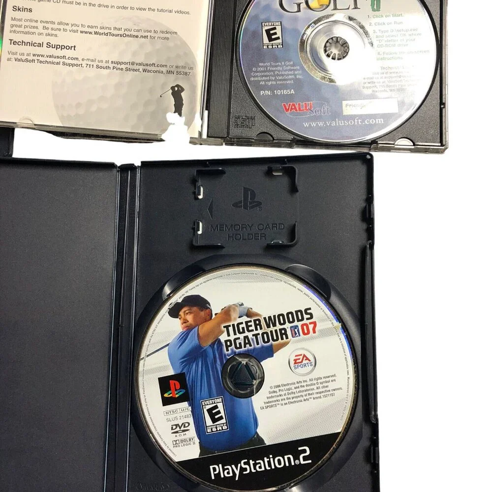 Sony playstaion PS2 PC Video Game Lot tiger woods gold basketball Untested